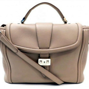 Rare Lancel Leather Cross-body Shoulder Bag, New